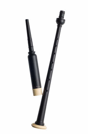 Long Plastic Practice Chanter with imitation ivory ferrule and sole