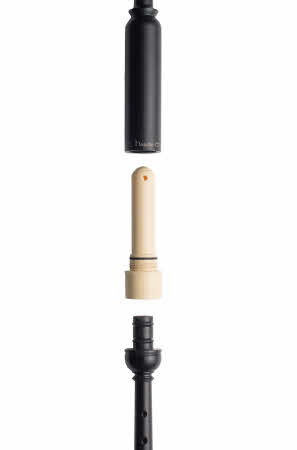 Long Plastic Practice Chanter with imitation ivory ferrule and sole